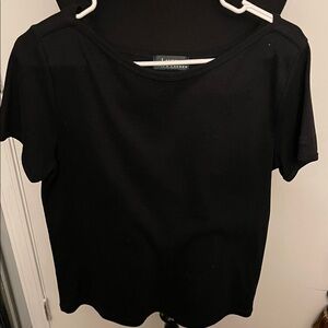 Lauren Ralph Lauren Black Short Sleeve Crewneck Top